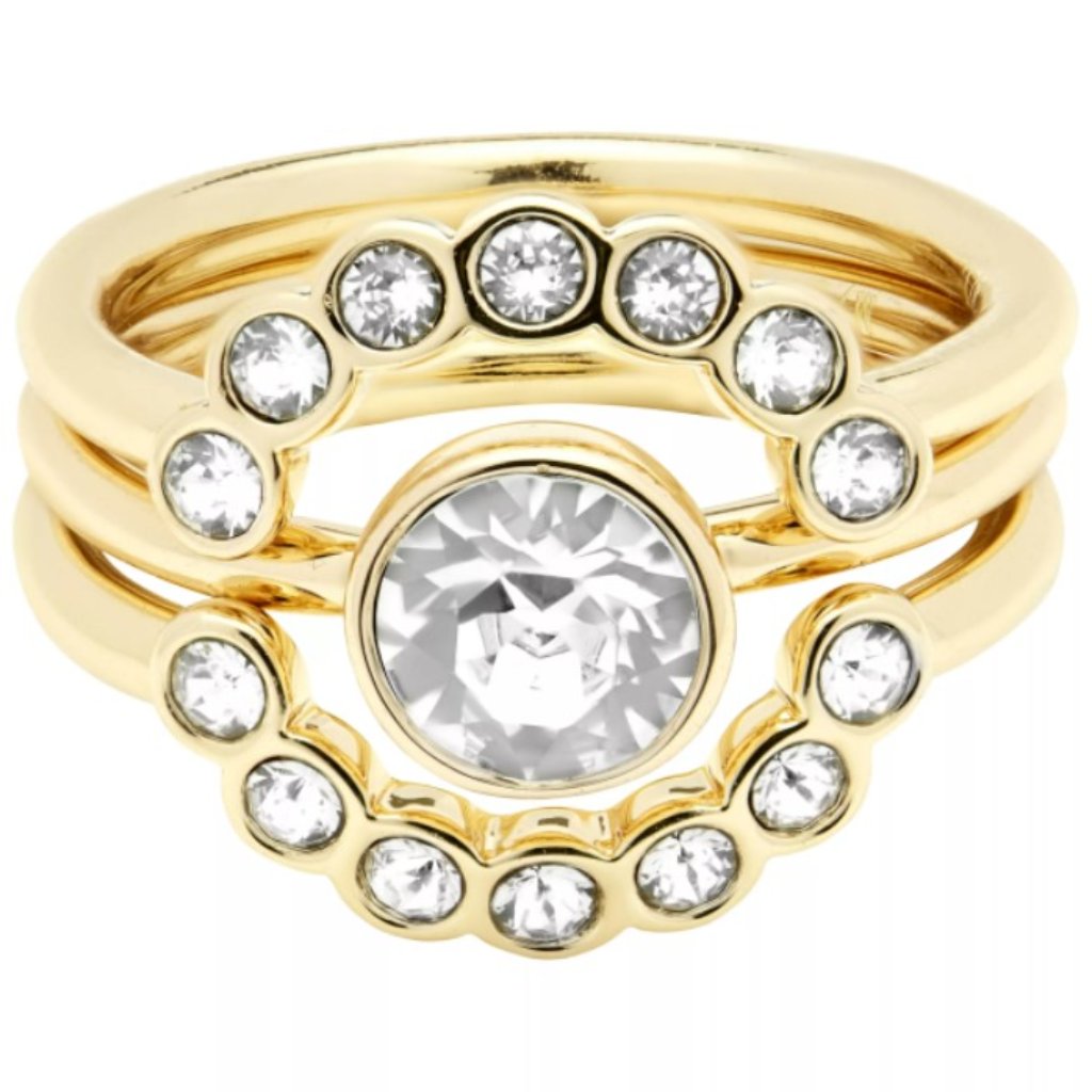 Ted Baker Cadyna Concentric Swarovski Crystal Stacking Ring 45$